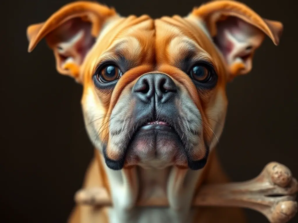 Fotografía fiel de un perro Frenchie, detallado y con iluminación suave