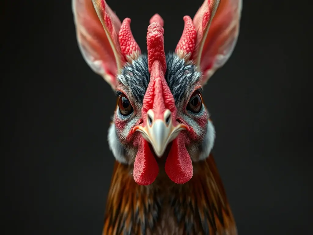 Un retrato fotorealista realista de un gallo japonés con gran atención al detalle
