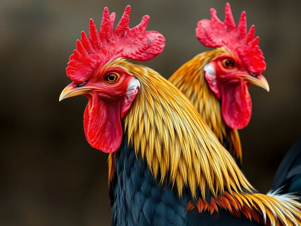Fotorealistic retrato de un gallo Japonés Sedosa