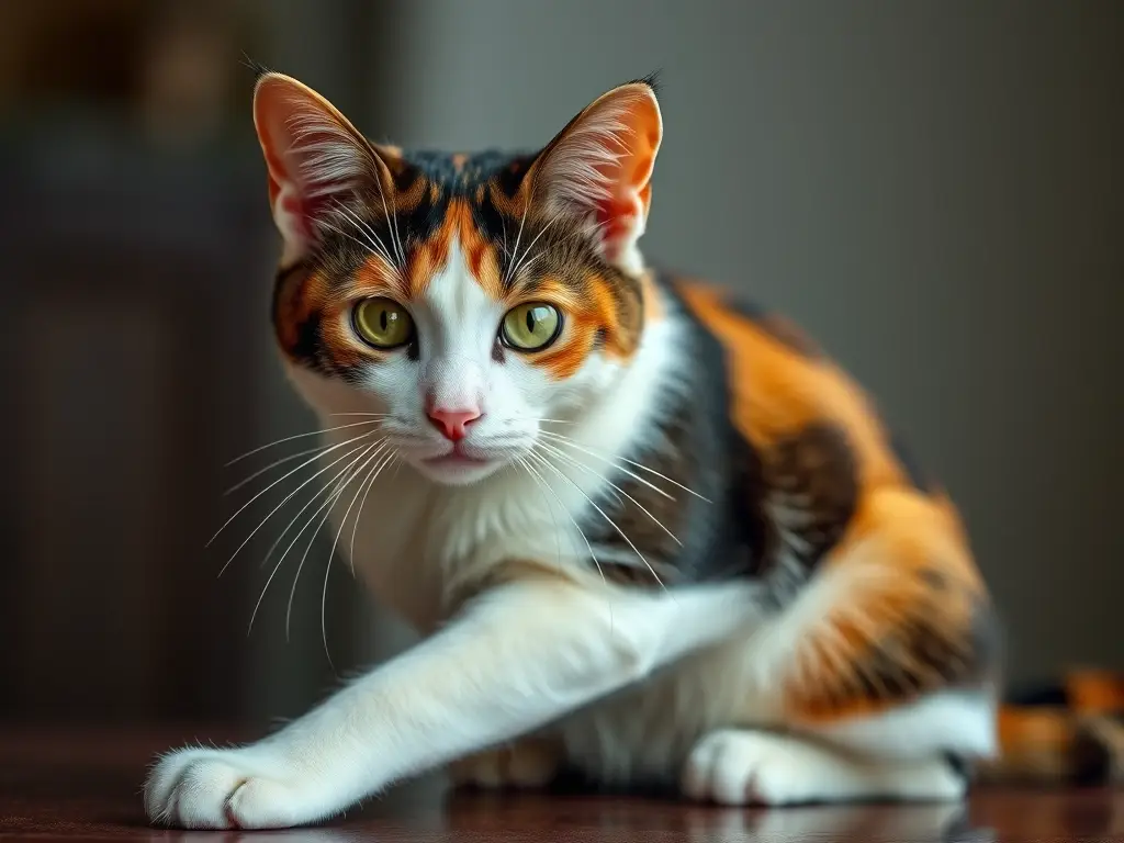 Fotografía realista de un gato de tabique, sin texto, de alta calidad