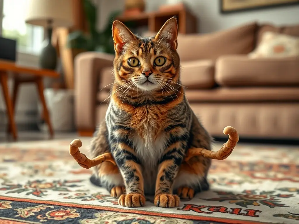 Imagen de gato europeo realista con precisión anatomica
