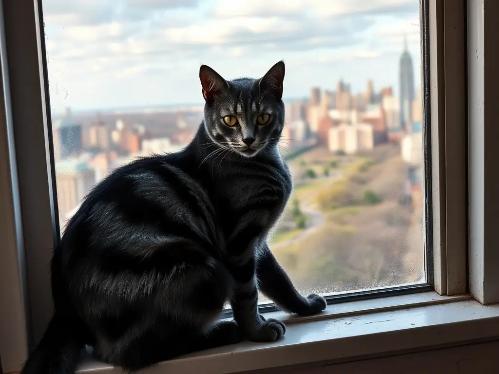 Fotorealista cat black tabby