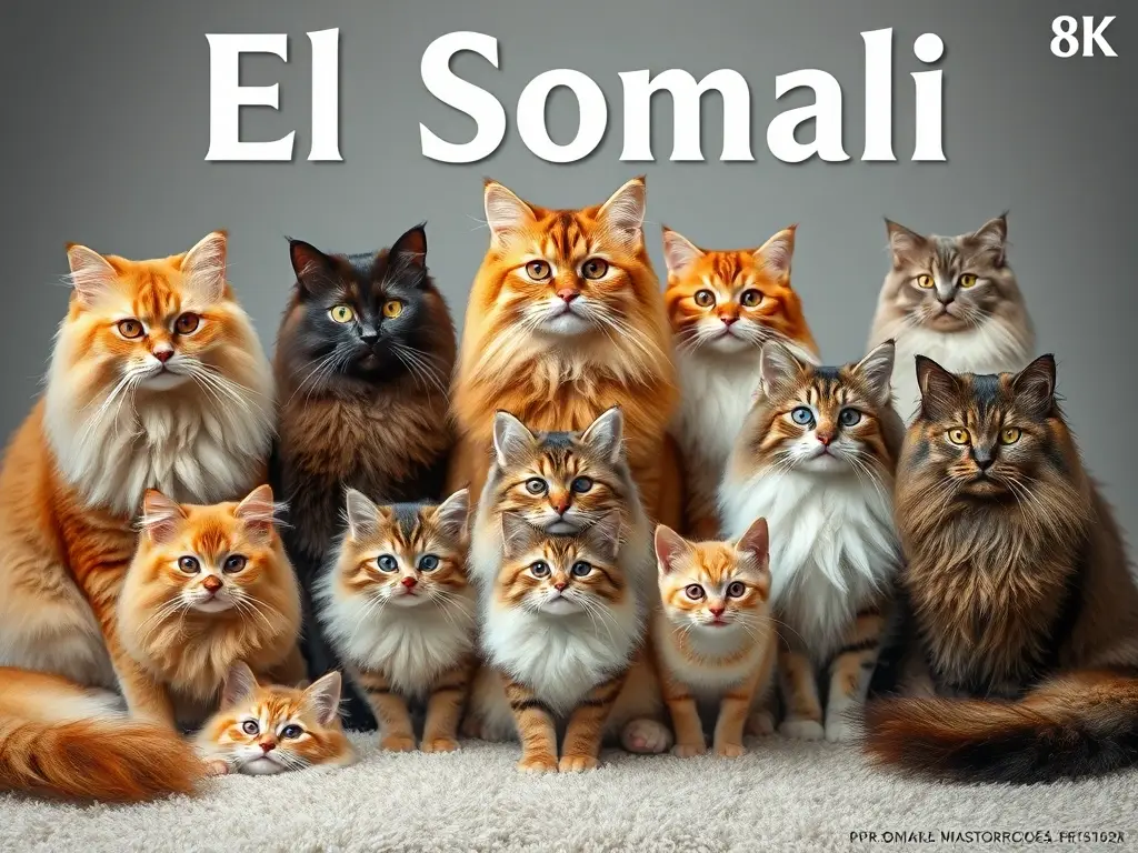 Foto retouched realista de gatos de razas exóticas, estilo tufting