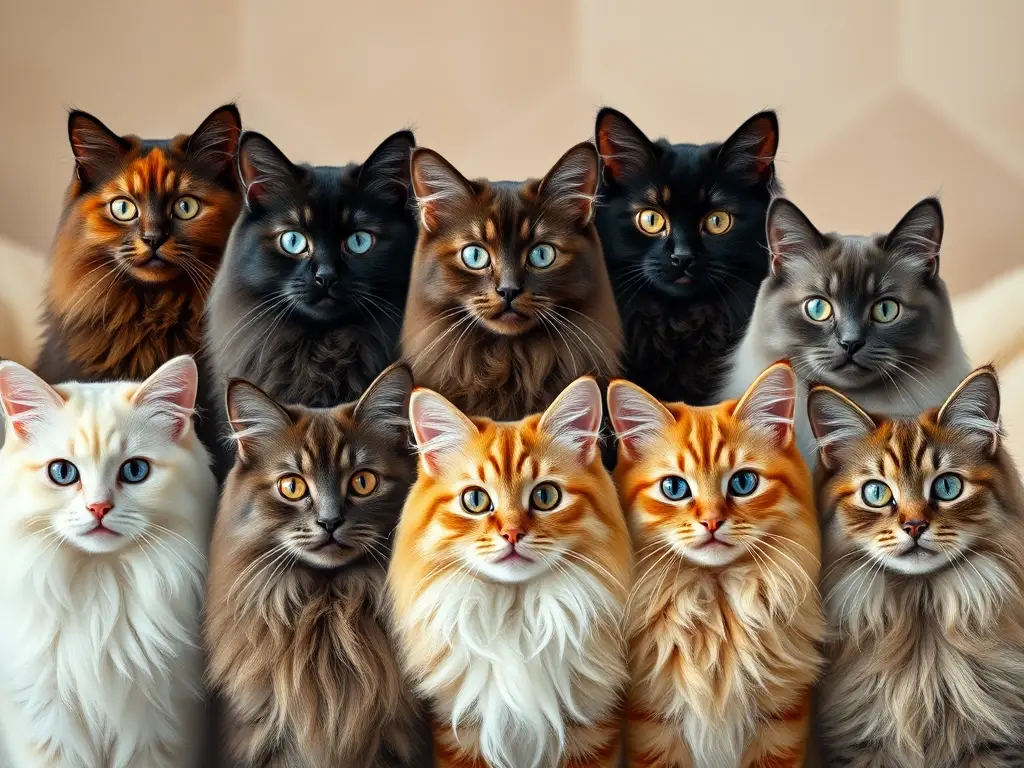 Primer plano de gatos de orejas curvadas