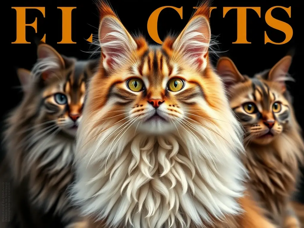 Foto realista de gatos con orejas y anatomía detalladas