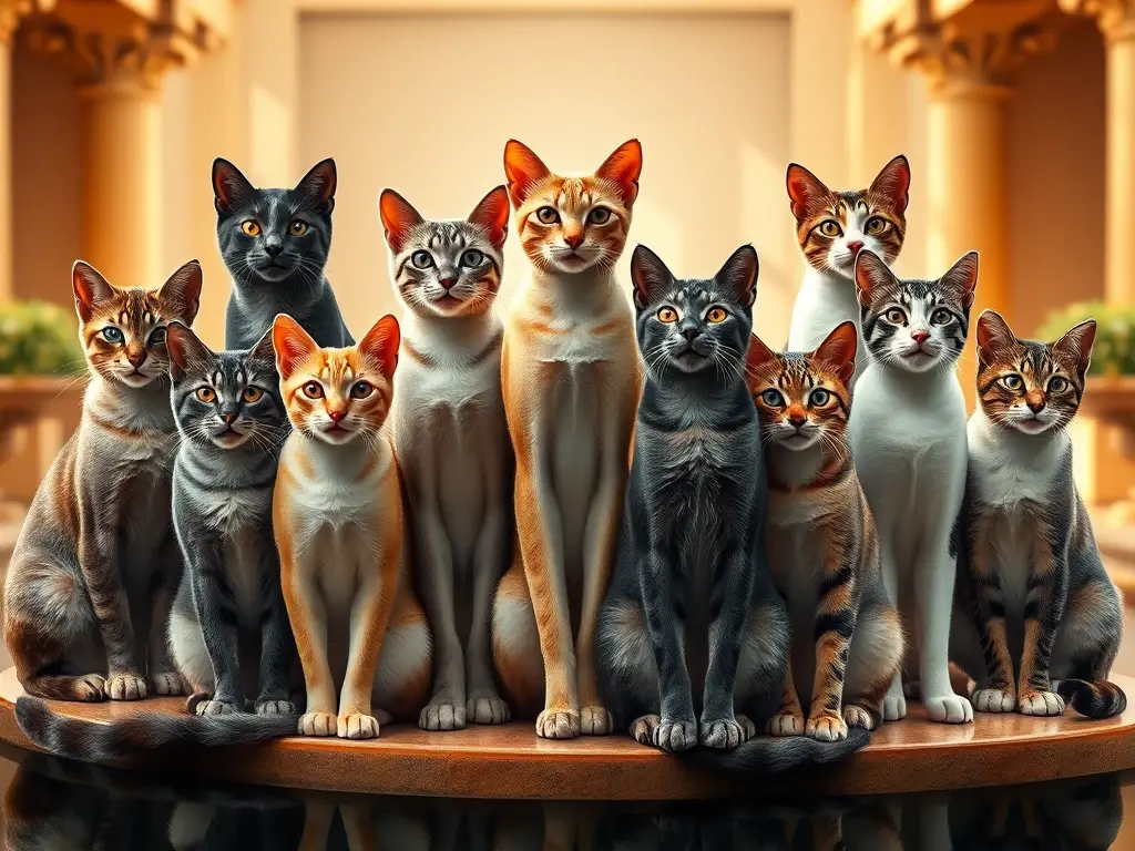 Fotografía artística realista de gatos elegantes y majestuos