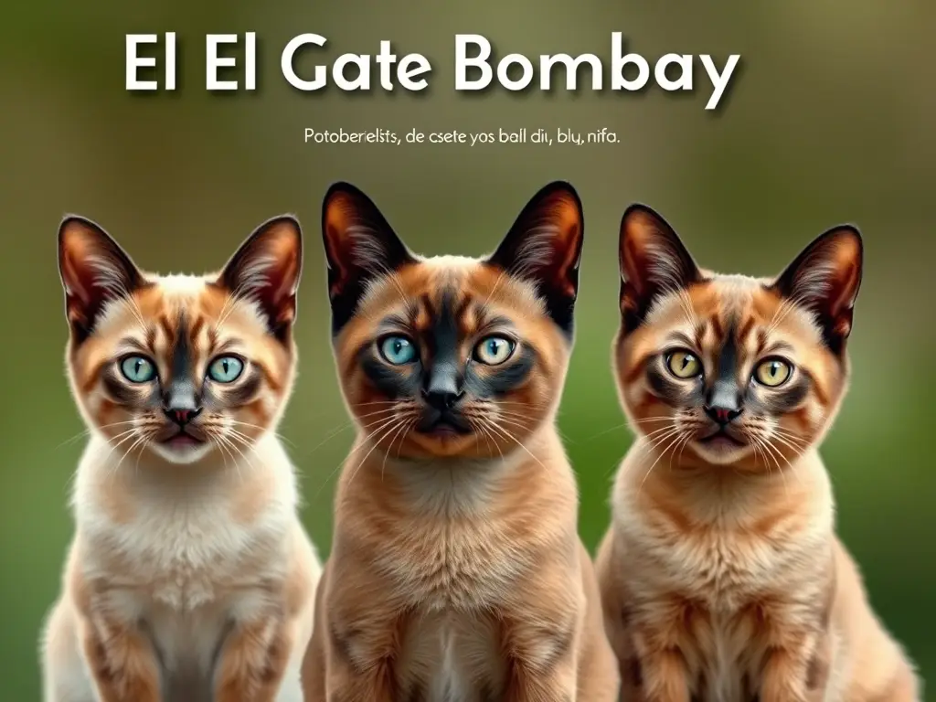 Foto realista de gatos Bombay en un entorno natural