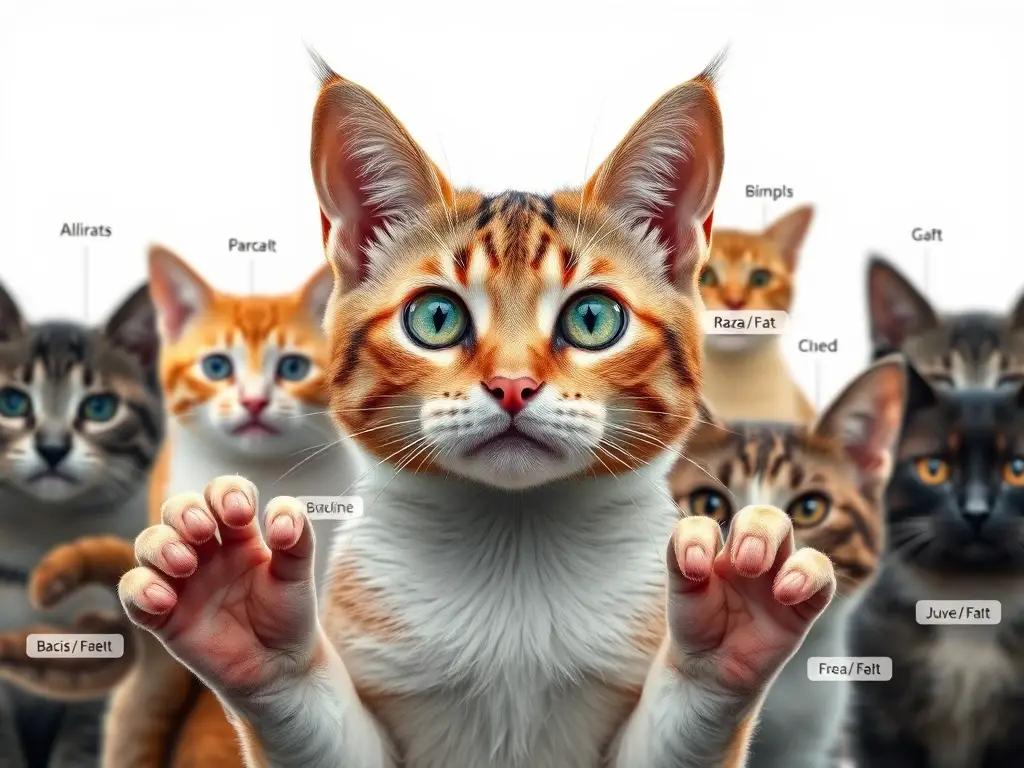 Cover realista de gatos mestizos con un enfoque fotorealista