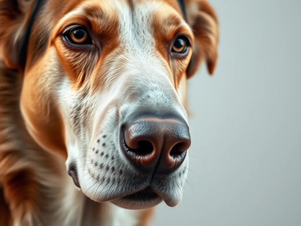 Fotografía realística de un Borzoi con ojos y rostro detallados