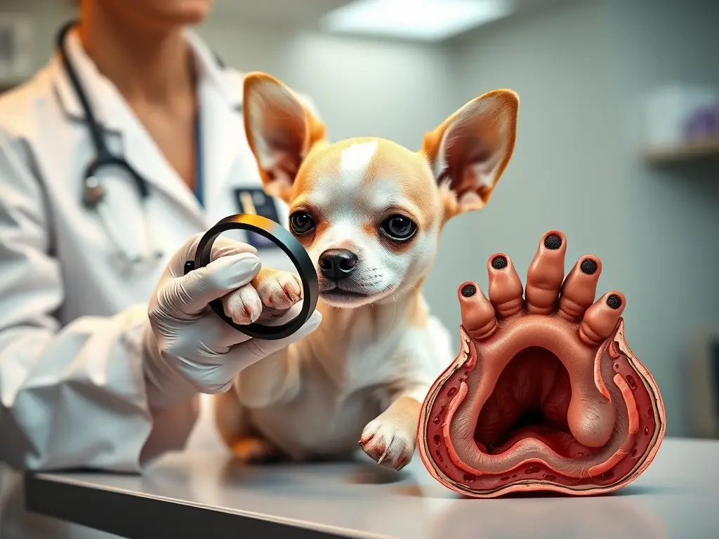 Imagen de chihuahuas con granuloma en patas