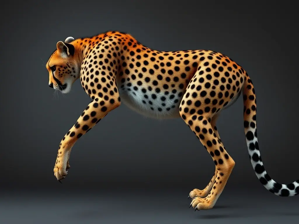 Photorealistic, 8k cheetah, sleek body, sharp details