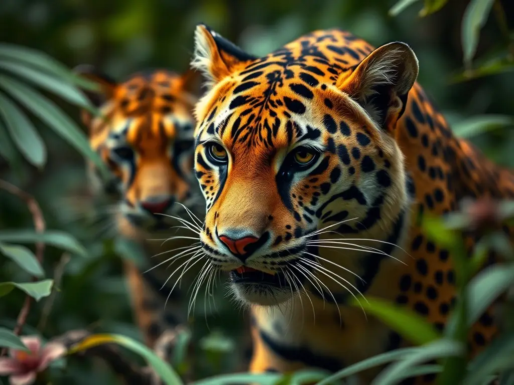 Fotorealista retrato de tigres con estrategias únicas y hábitos alimenticios
