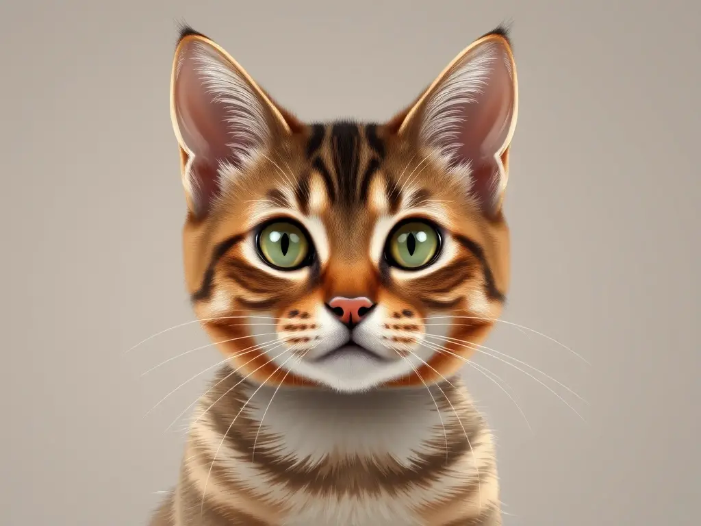 Ilustración realista de gato tabactivo con vendaje