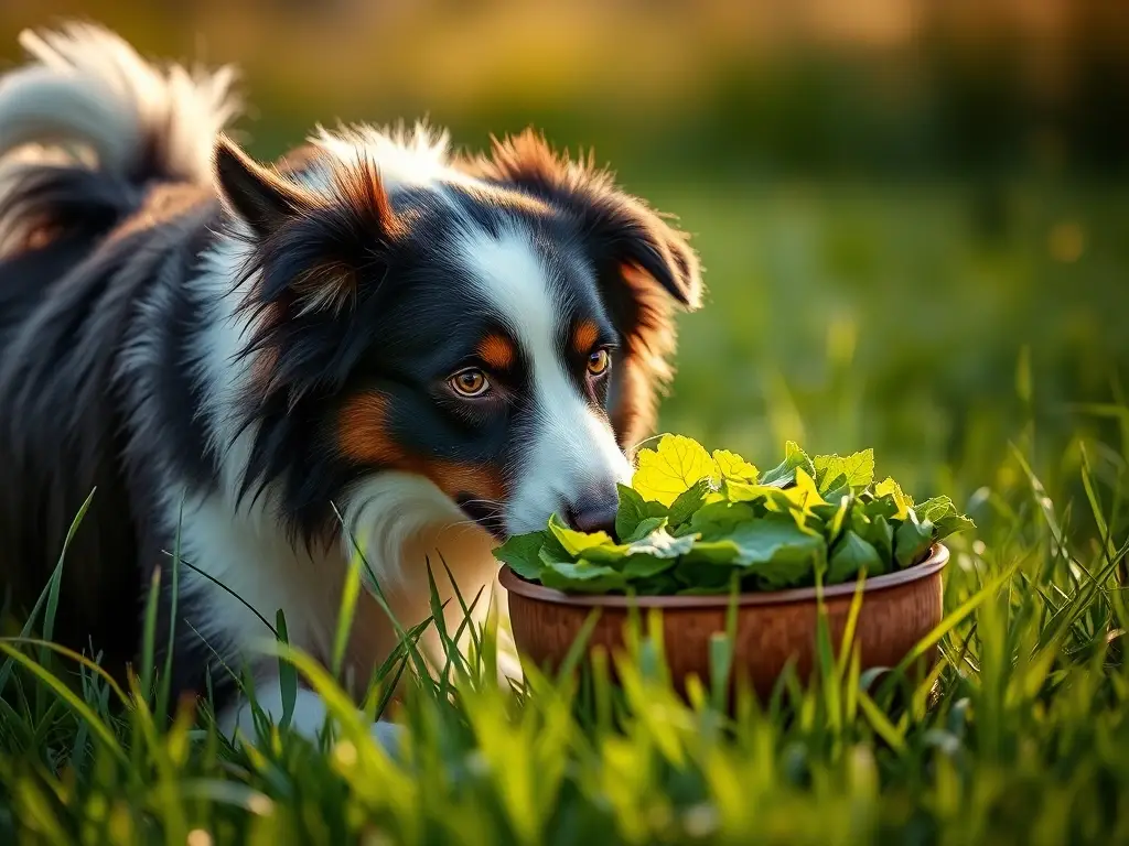 Un retrato de Border Collie con greens dentro y movimiento realista
