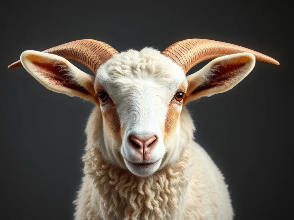 Foto realista de un lomo de cabra de lana jersey