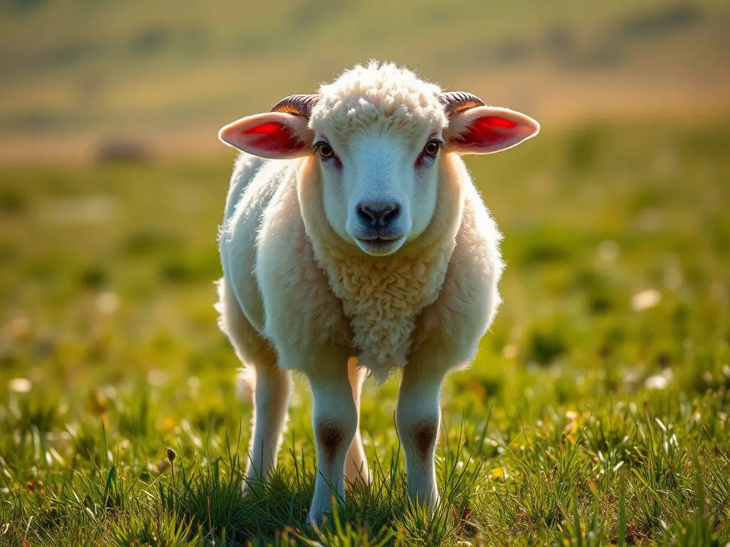 Foto realista de un camello jersey en una pradera, idealista y tranquila