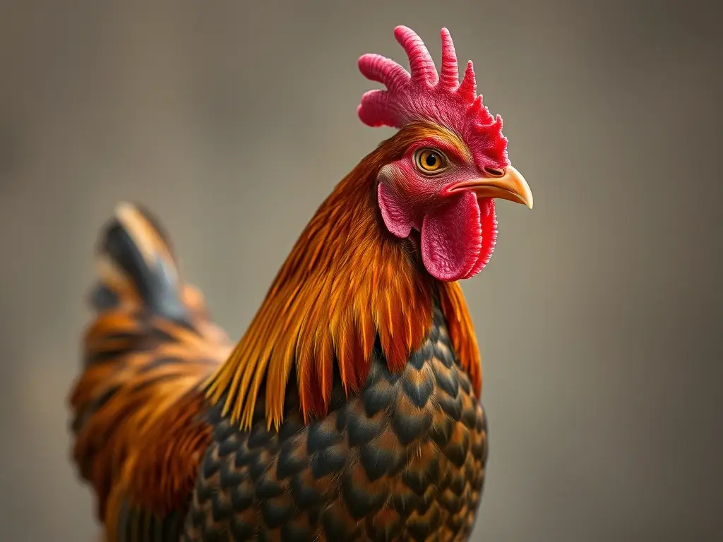 Retrato de pollo realista