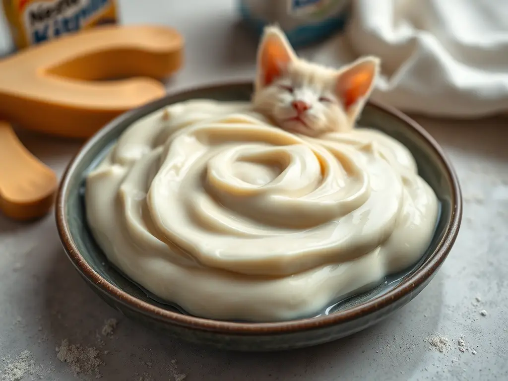 Imagen de leche para gatitos que es realista y de alta calidad
