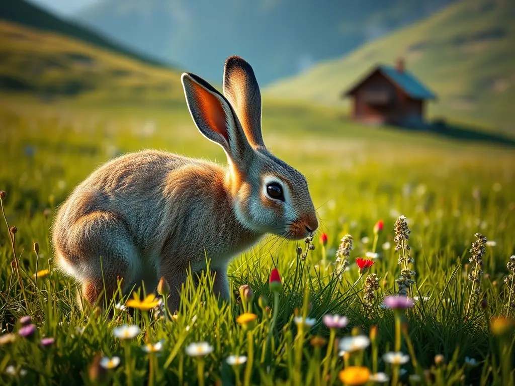 Una lieflijke ardilla europea se encuentra en un campo de hierbas