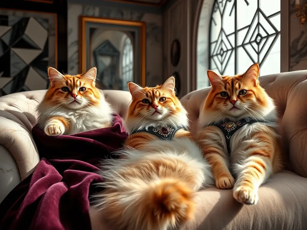 Una sala de belleza para gatos de lujo de alta resolución