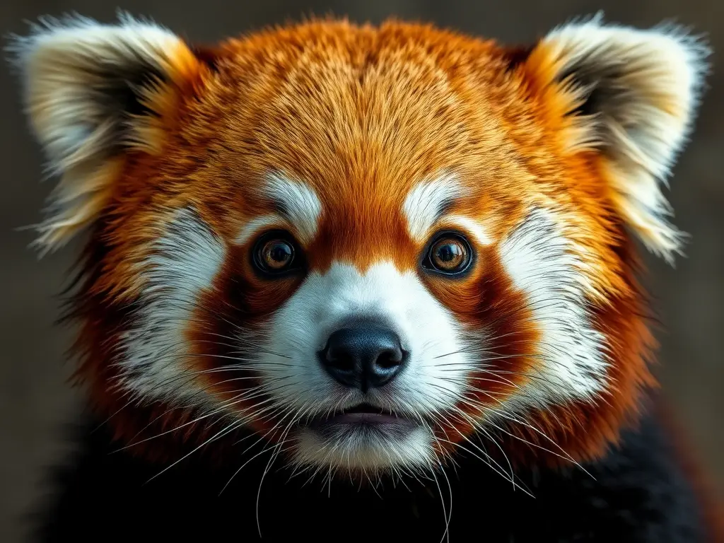 Un retrato realista de panda con ojos inteligentes