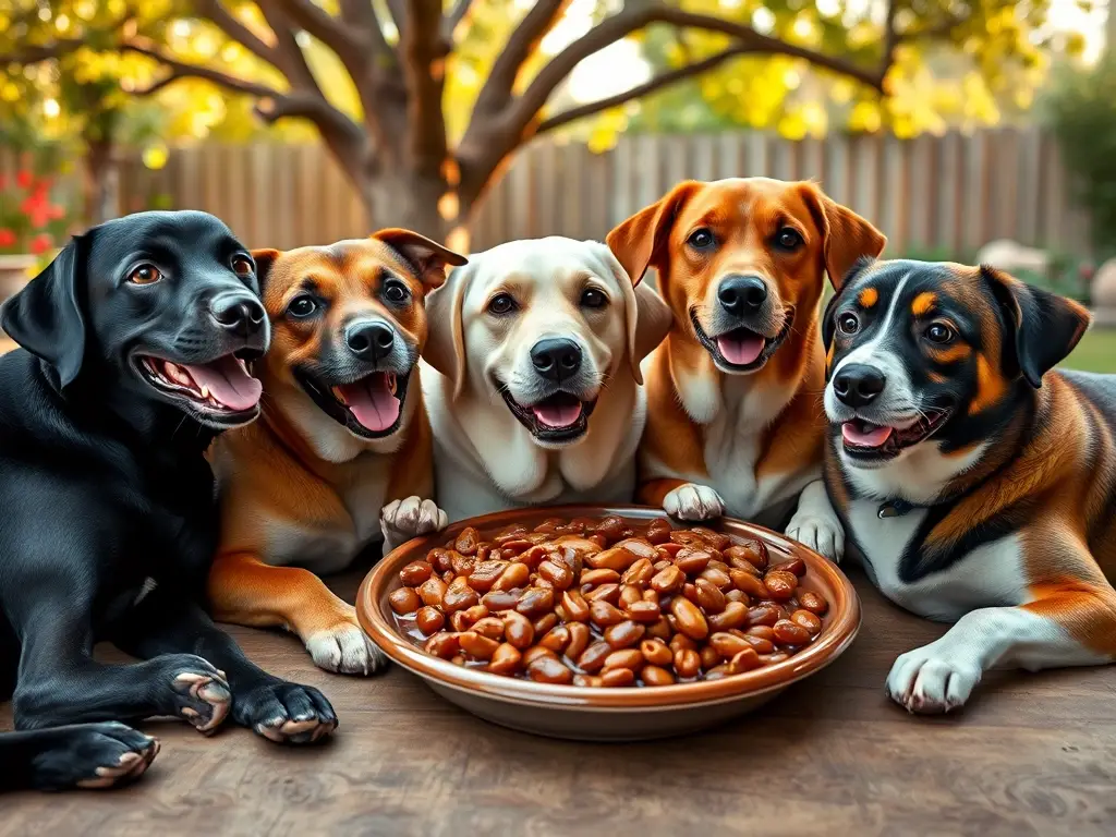 Una imagen de perros felices disfrutando de un plato de lentejas