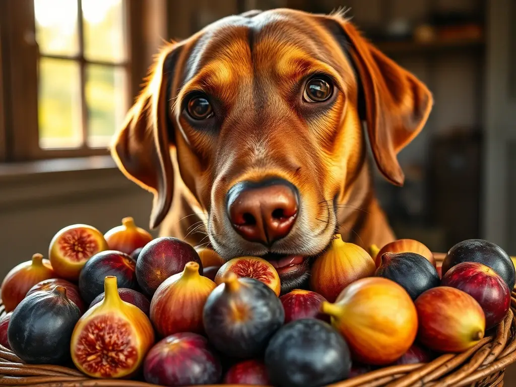 Un labrador juguetón acampa en un hogar rústico, observando frutos