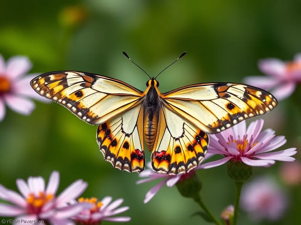 Fotografía realista, 8K, de una mariposa real