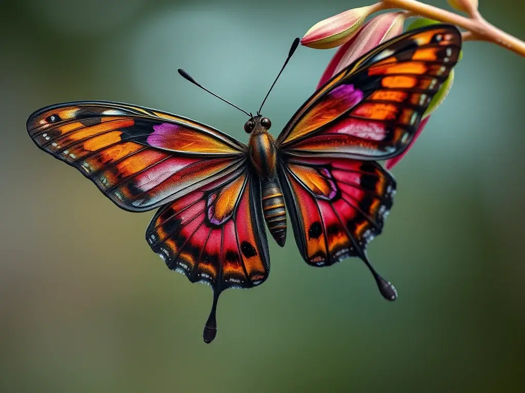 Fotografía de mariposa realistica y de alta resolución