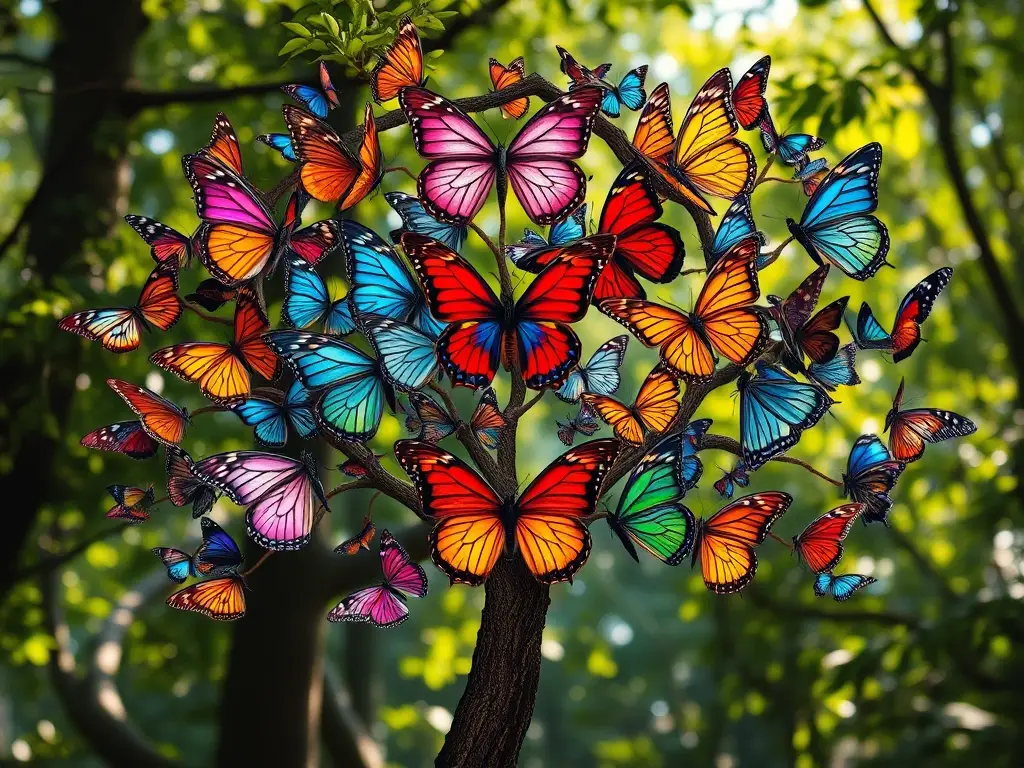 Árbol genealógico de alas de mariposa
