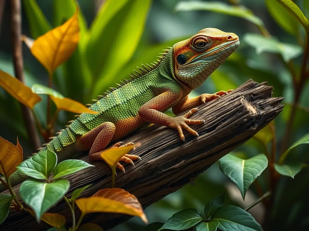 Fotorealista, lizard basándose, 8K, sin texto