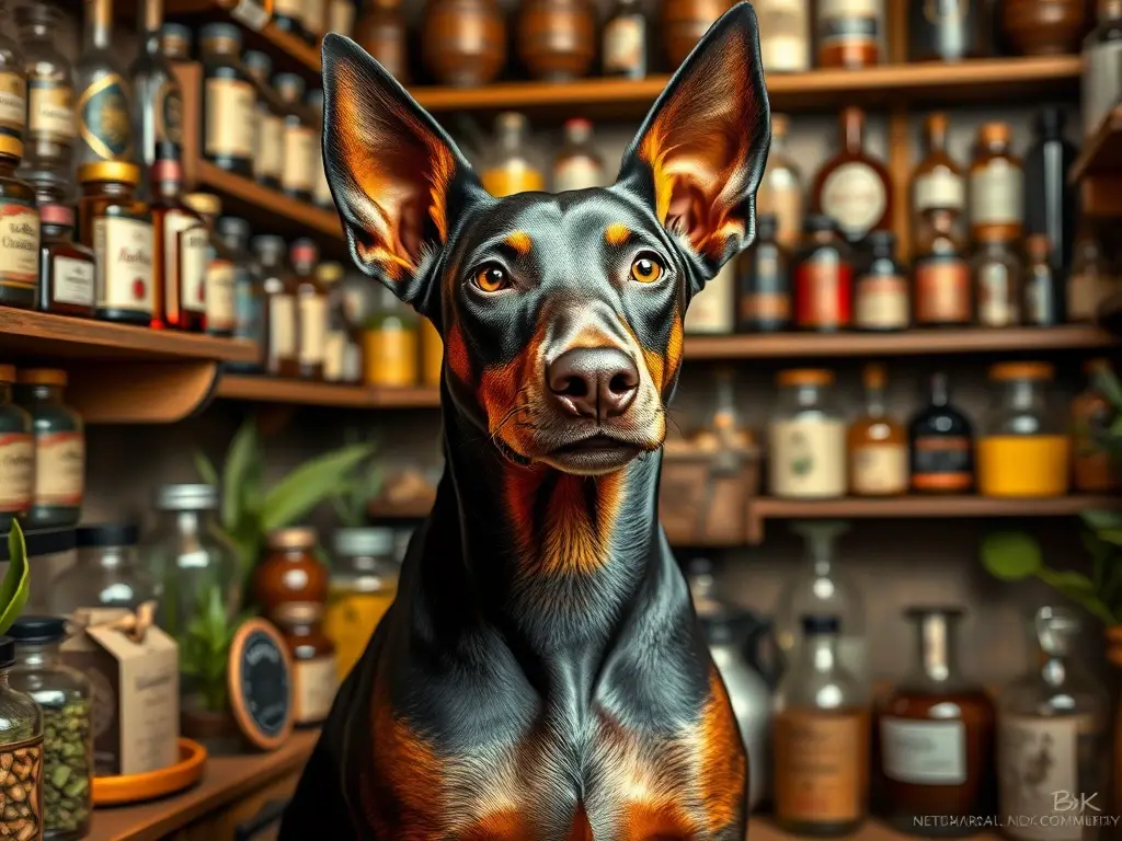 Fotorealistic cover para un artículo sobre remedios contra la fiebre canina