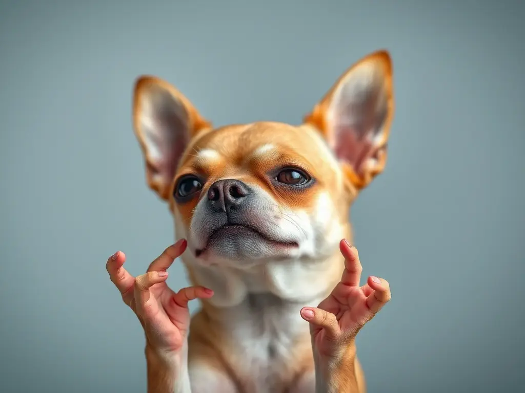 Fotorealista de perro Chihuahueño con congestión