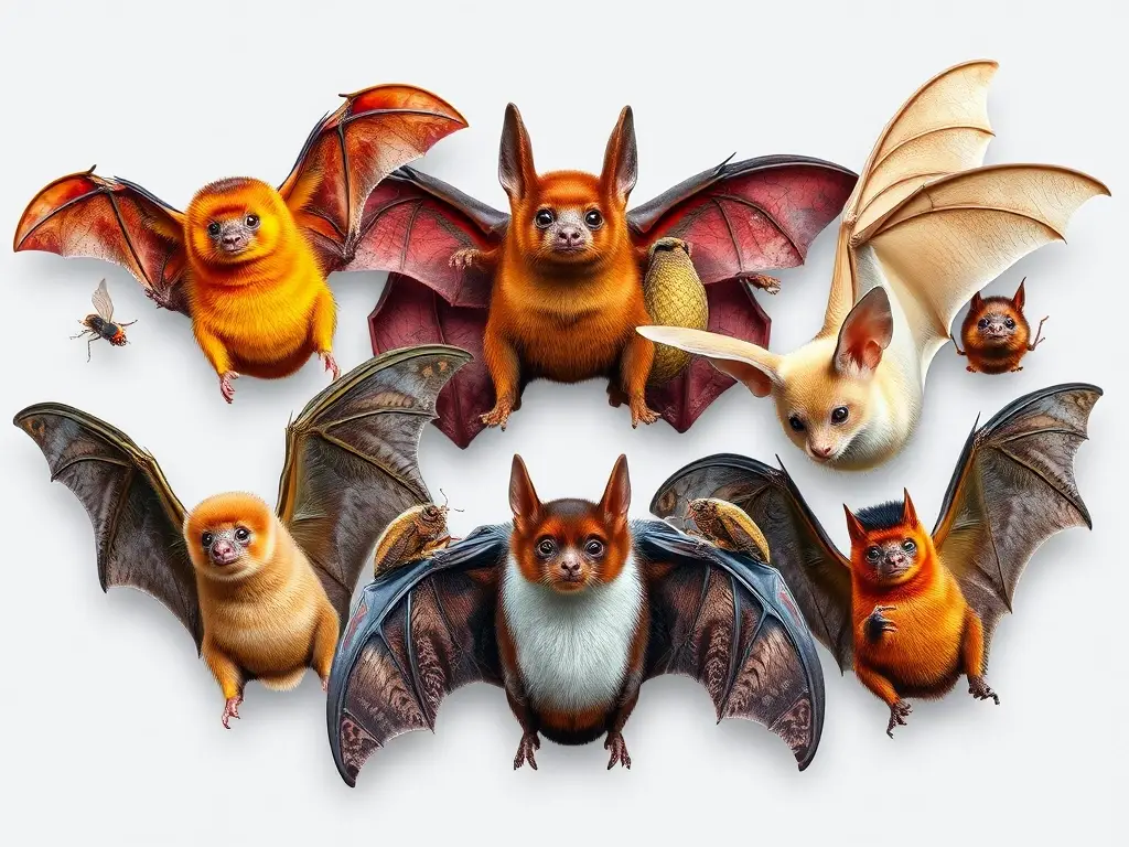 Arte de portada realista y 8k: murciélagos depredadores