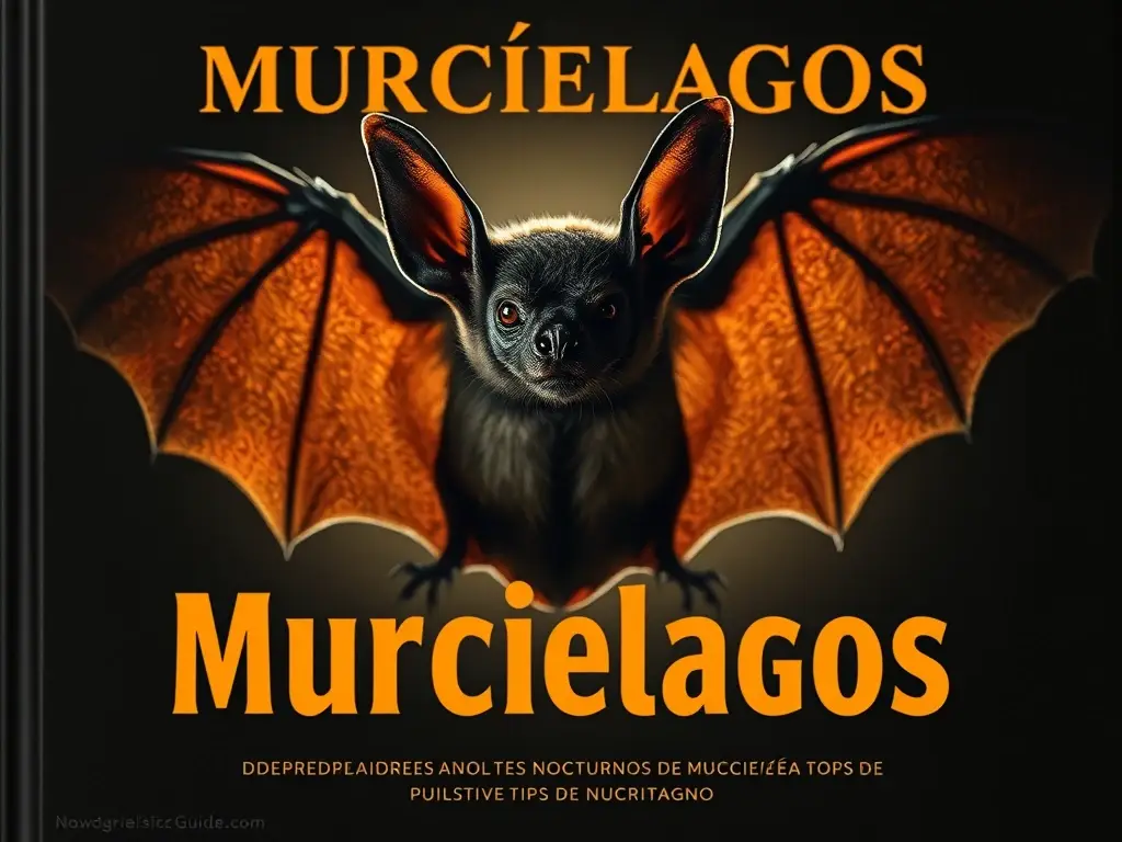 Imagen realista de portada del libro Murciélagos Cárnivos con un murciélago depredador