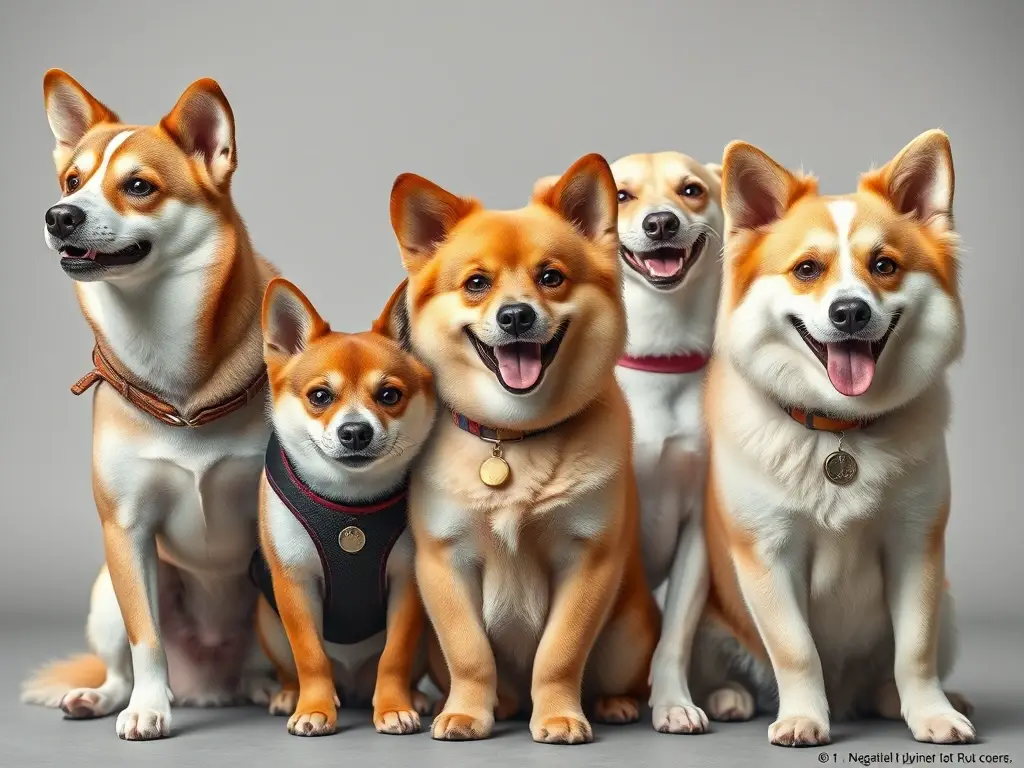 Fotografía realista de razas de perros japonesas