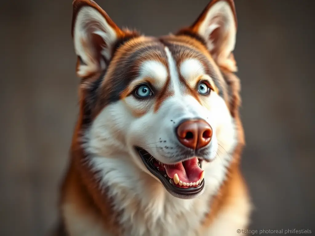 Fotografía real que muestres a un husky majestuoso