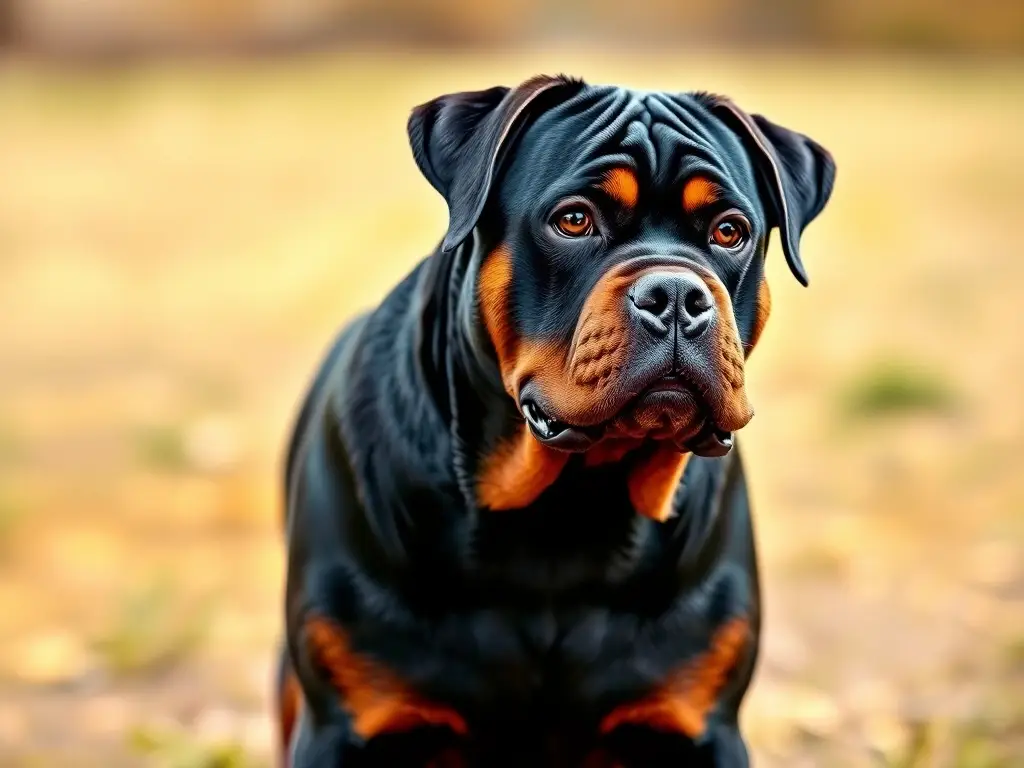 Cover artística para un artículo sobre nombres para Rottweiler