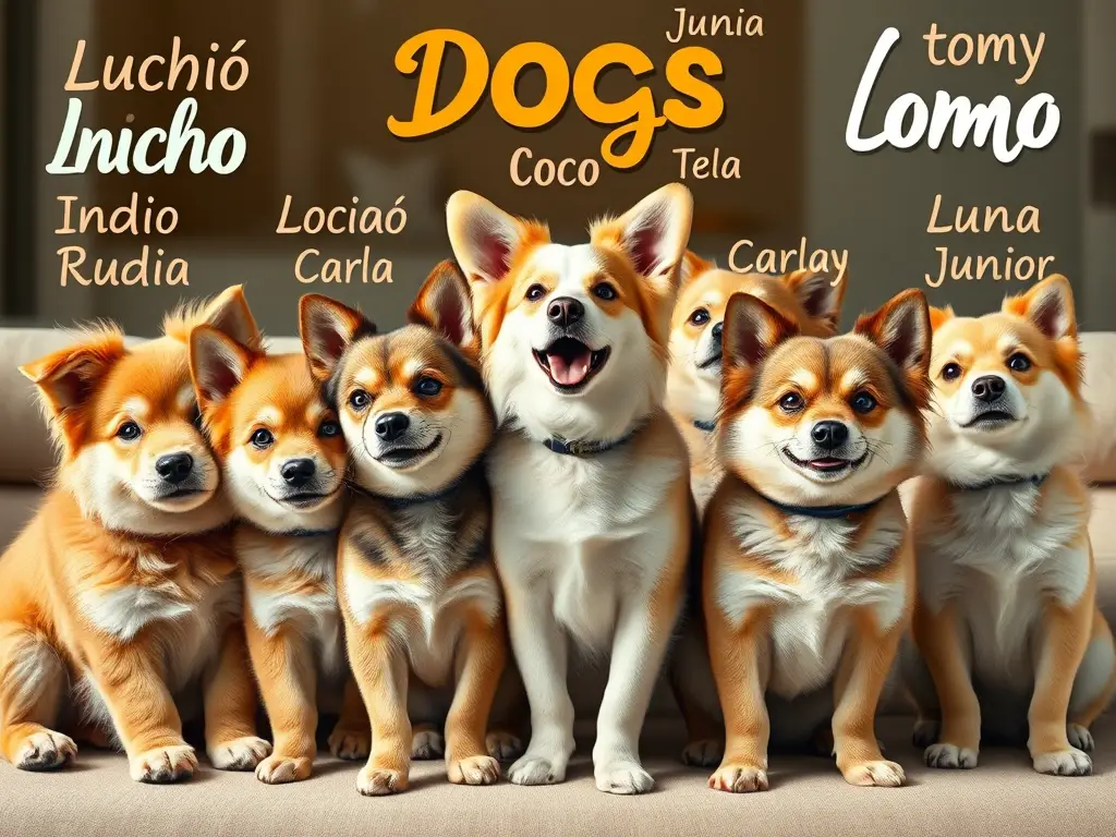 Photorealistic retrato de perros felinos con nombres locales