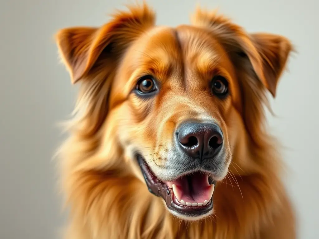 Fotografía realista de un perro pastor inglés majestuoso