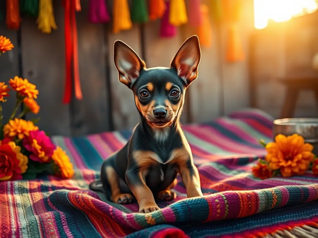 Retrato fotorrealista de un cachorro mexicano Xolo