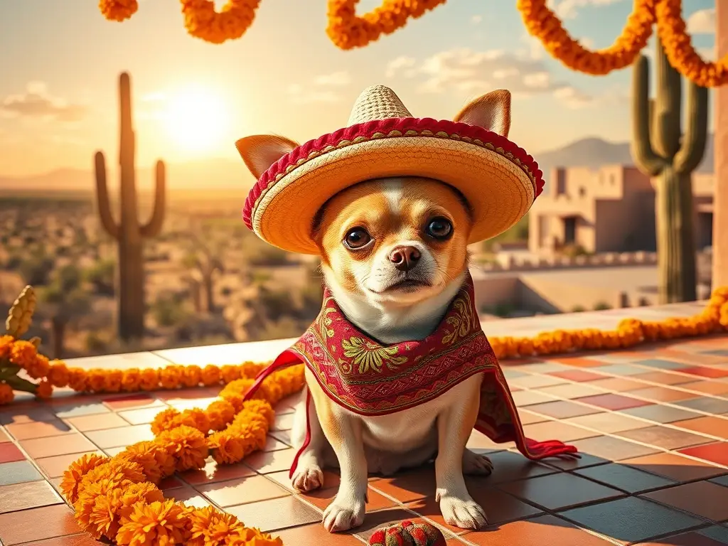 Retrato fotorealista de Chihuahua mexicano