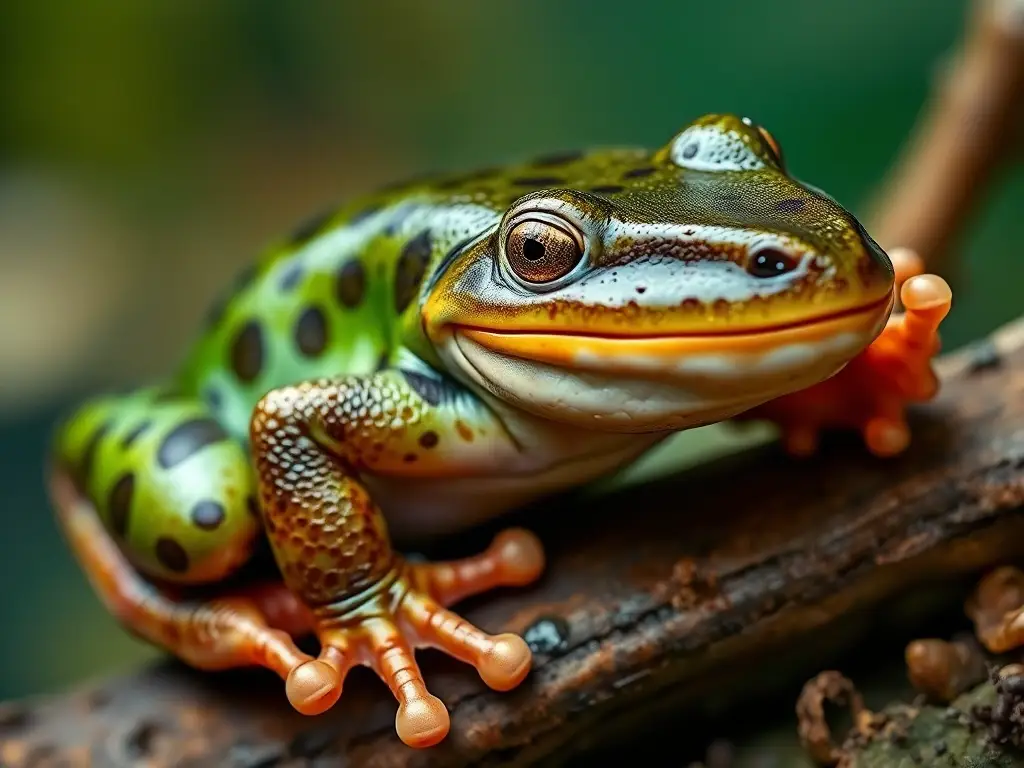 Foto realista de una lista detallada de anfibios y otros invertebrados con F