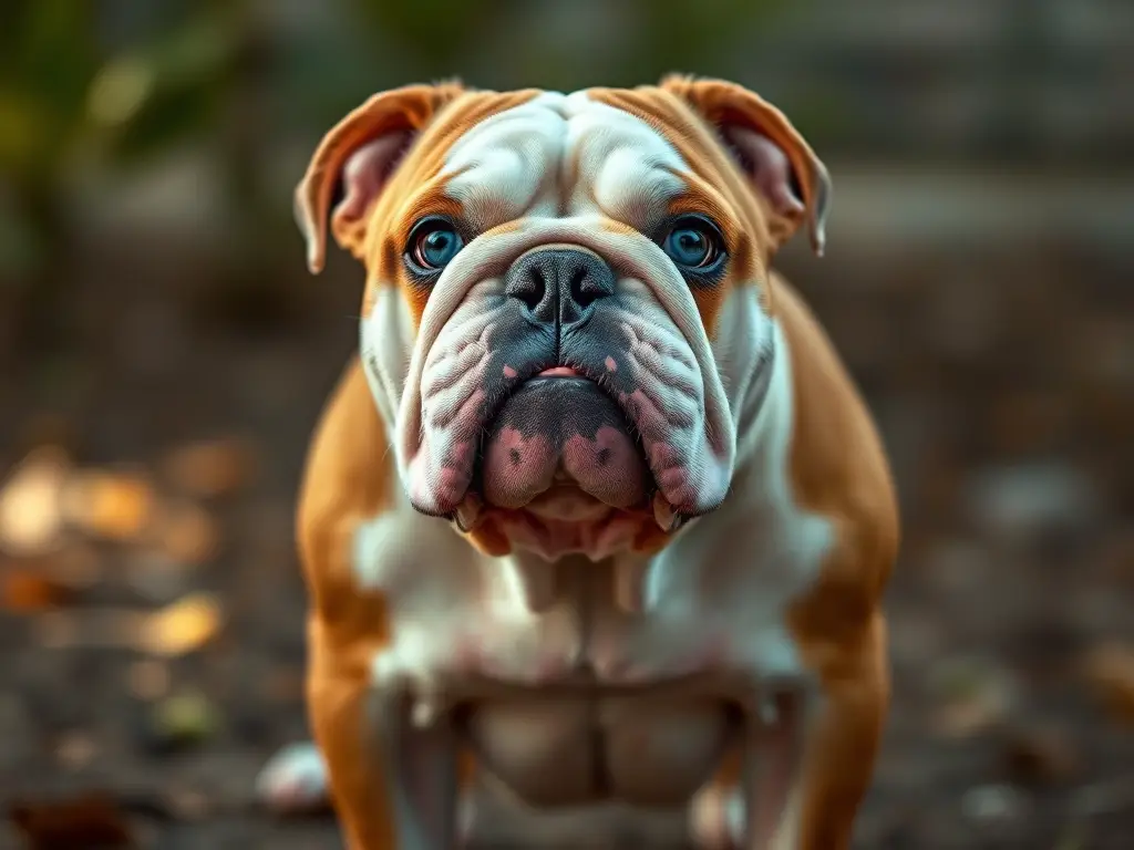 Imagen realística fotogenica de un Bulldog inglés/francés