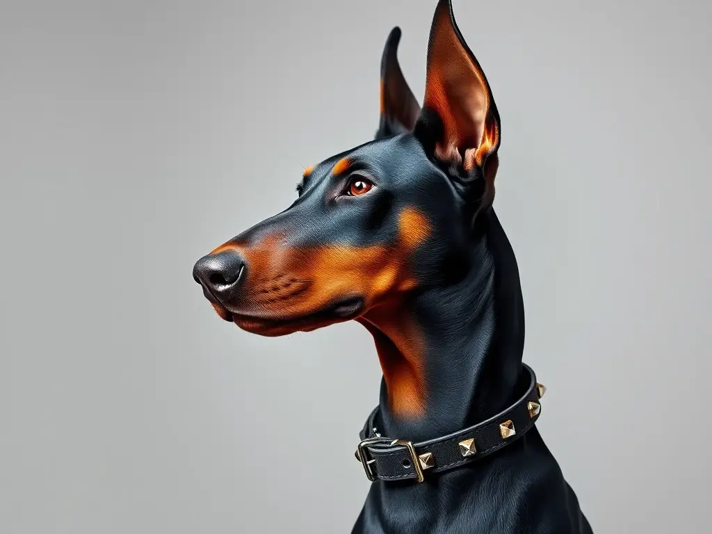 Foto realista de una Doberman elegante y portentosa
