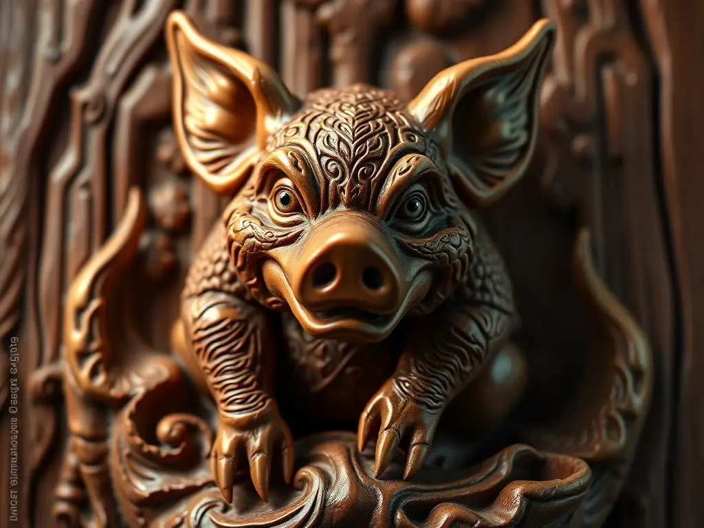 Fotorealista de un carving de Erizos Pigmeos