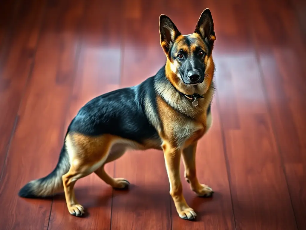 Fotorealista, 8K, alemán Shepherds majestuoso recogido en luz natural