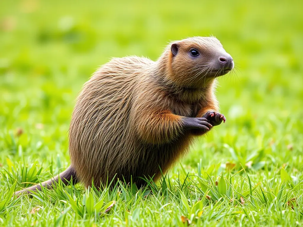Fotorealista de nutria en campo