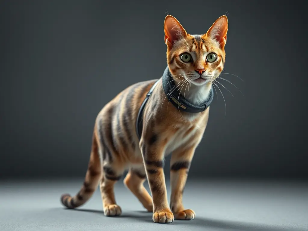 Arte de portada realista y detallada de un gato elegante