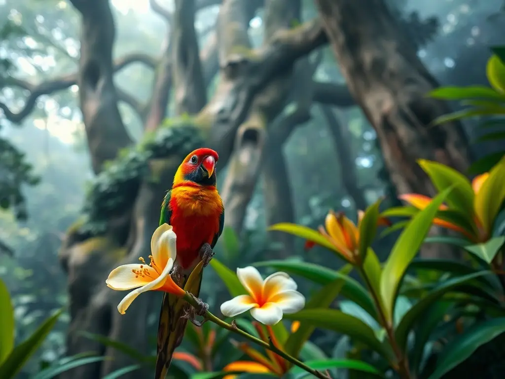 Una obra de arte colorida y natural